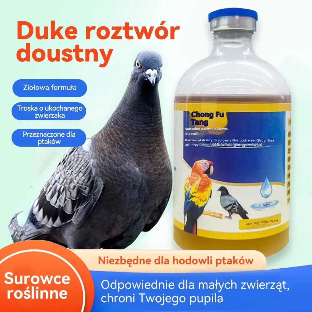 🕊️Roztwór doustny dla gołębi ✅ Smażona sierść ✅ Wymioty ✅ Brak energii ✅ Drżenie głowy i szyi