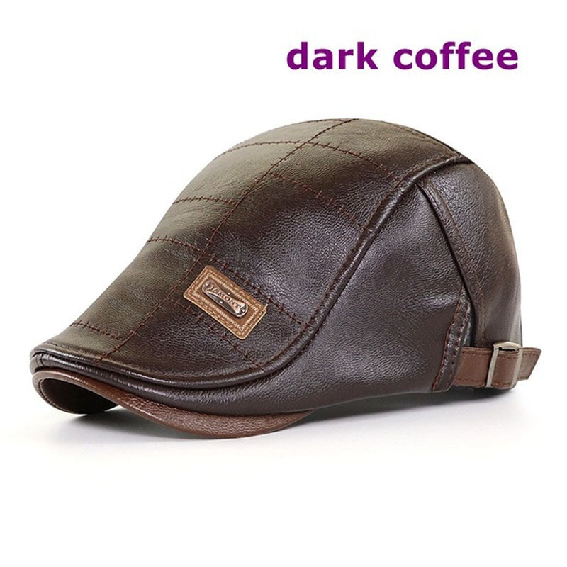 🧢🔥Męski beret skórzany w stylu vintage