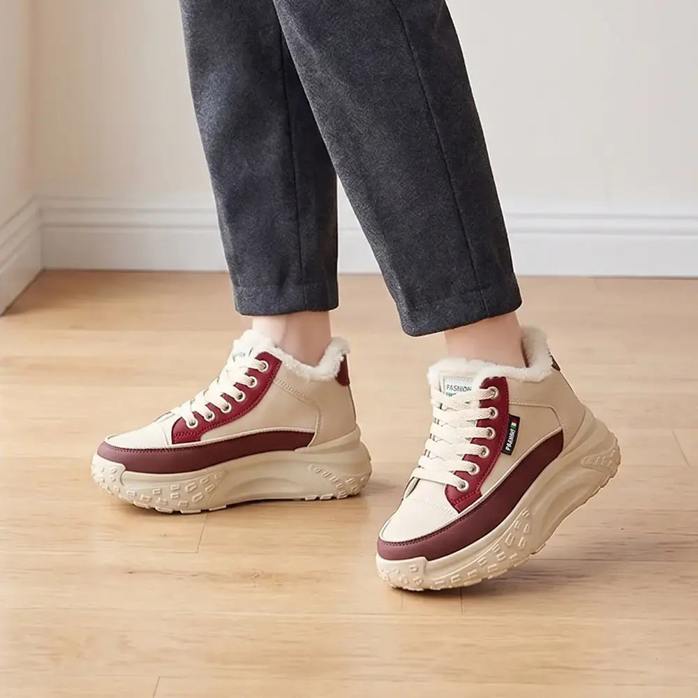 👟【35-40】Damskie zimowe buty za kostkę z grubą futrzaną wyściółką i amortyzującymi podeszwami – ciepłe obuwie w sportowym stylu🥰