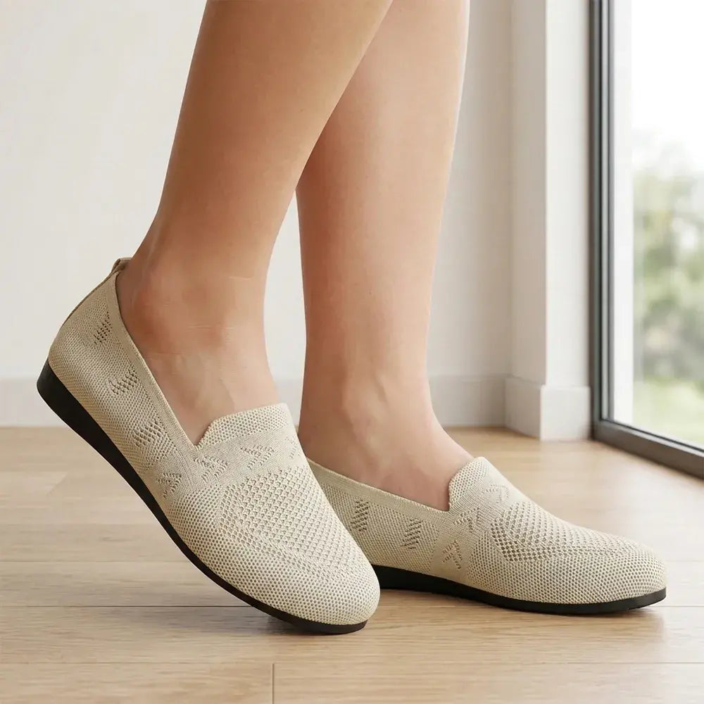 【36-43】👟 Damskie buty wsuwane z okrągłym noskiem i płaskim noskiem w dużych rozmiarach – lekkie, przewiewne, sportowe, codzienne