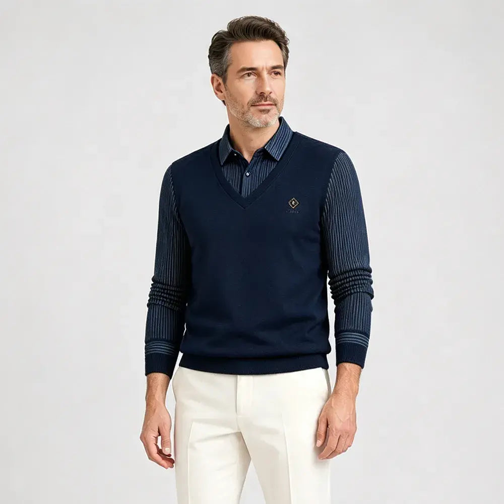 👔🔥【M-4XL】Nowa męska koszulka polo w średnim wieku, zimowa, plus size, z kołnierzykiem i podszewką z polaru.