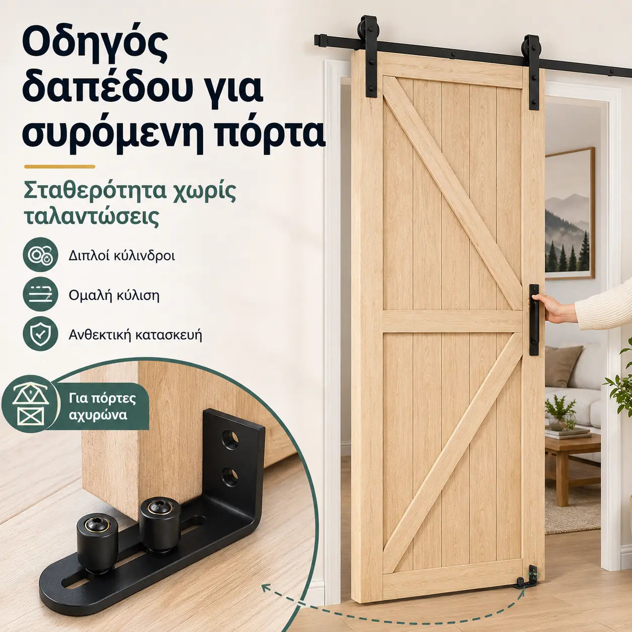 1 τεμάχιο 29 ευρώ 🎉 Προσφορά! 🚪 Βαρέως τύπου επιτοίχιες ράγες δαπέδου