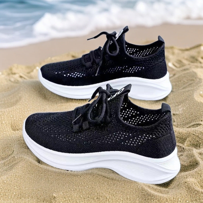 🔥【36-41】😍🏃♀️Zapatillas deportivas transpirables de malla, cómodas, con suela blanda y amortiguación para caminar sin cansarse, novedad de 2025