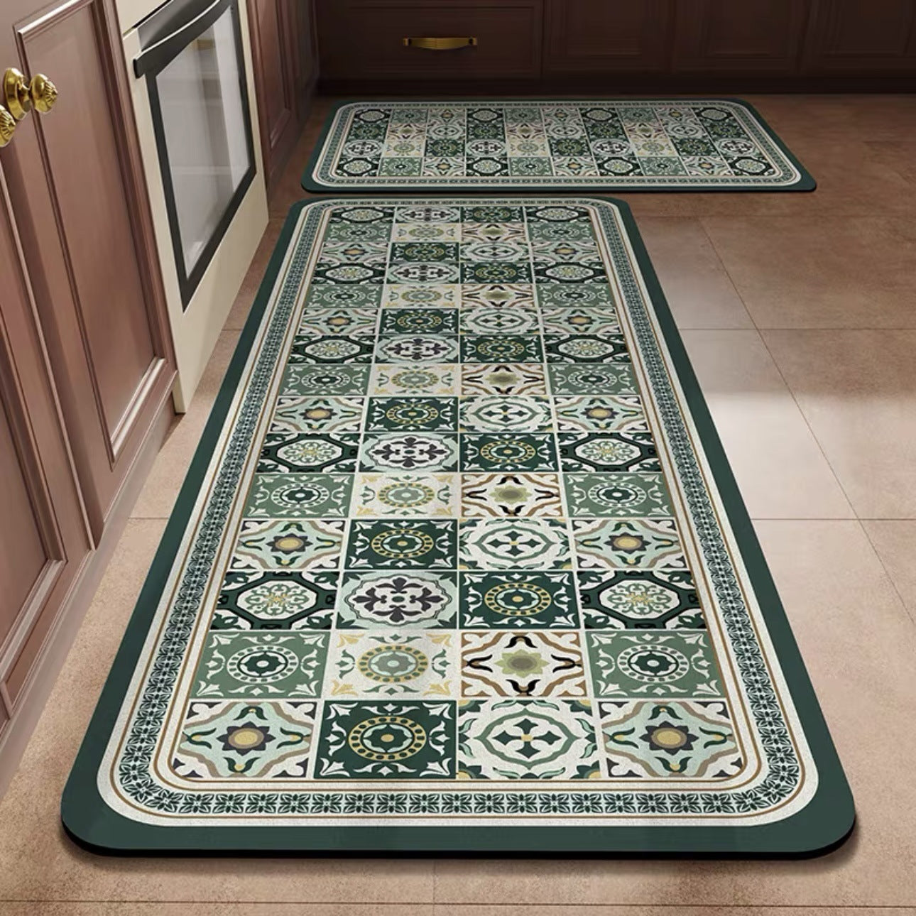 💥💥【Kupte 1 a dostanete 1 zdarma】【40*60+40*120cm】Protiskluzové a vysoce savé předložky do kuchyně a koupelny