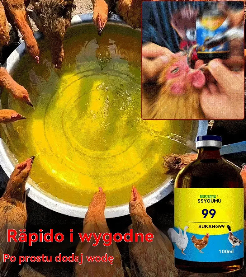🔥【2 botellas, 89 zł.】💊🐓🦆🕊️ Lek na ptasią grypę, utratę apetytu, biegunkę i kaszel u drobiu, kurczaków, kaczek i gęsi. 1 butelka 100 ml.
