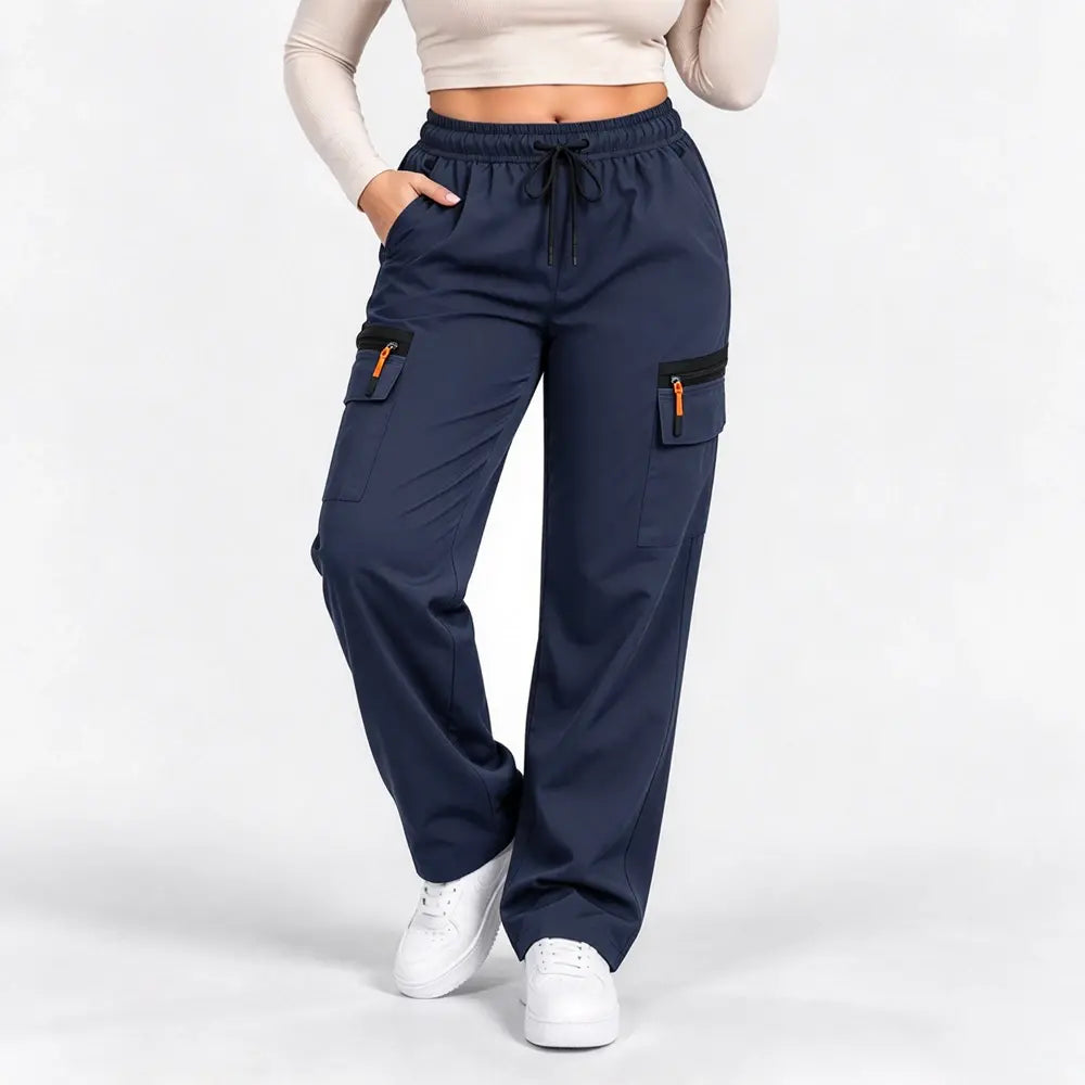 【XS-XXL】Damskie spodnie sportowe casual – z gumką w pasie, kieszeniami na zamek, do fitnessu, trekkingu i biegania