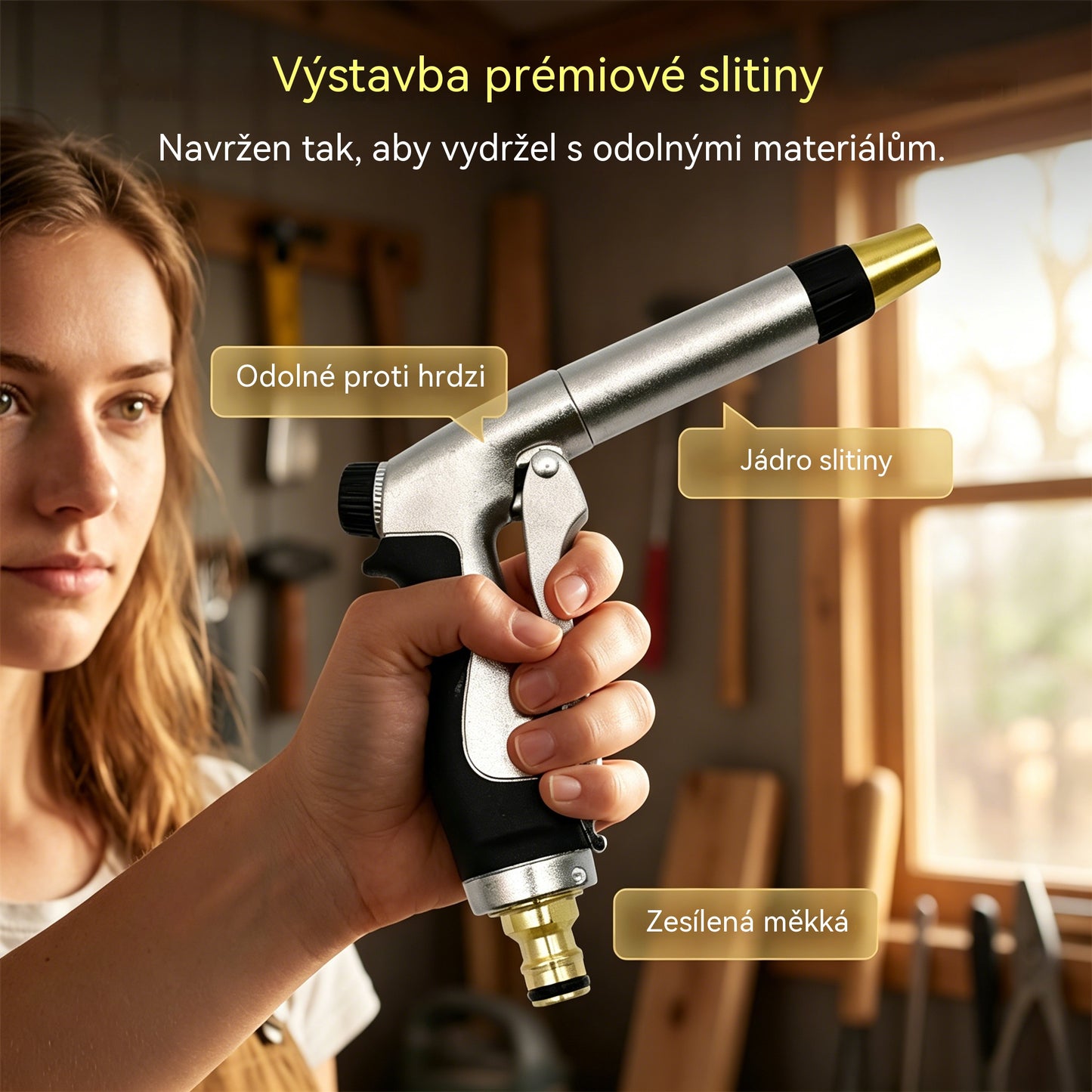 🥳 SLEVA 50 %! 🏠💦 Vysokotlaká vodní pistole – ideální na mytí auta, zalévání zahrady, čištění fasád a venkovního nábytku 🌿🚘