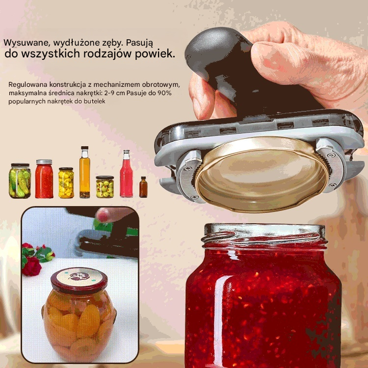 🎁50% RABATU🔥2 za 89 zł. 【Kup jeden, a drugi dostaniesz gratis🔥】Multifunkcyjny Otwieracz do Puszek i Butelek ze Stali Nierdzewnej – Regulowany i Obracający się