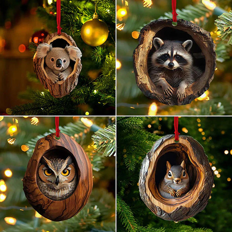 【1 sada 10 ks】🎄Vianočná ozdoba na stromček so zvieratkami. Malé zvieratká.