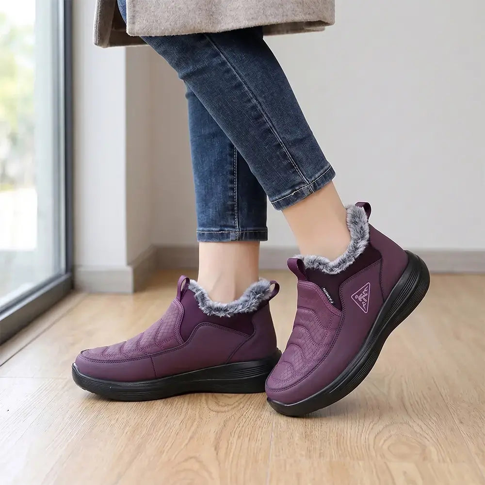 【35-41】Nowe damskie buty zimowe – ocieplane, grube, ciepłe, antypoślizgowe, lekkie, wygodne, okrągły nosek, dla mam
