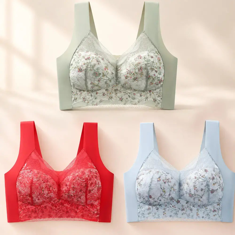 🔥3 με 28€👙Γυναικείο σουτιέν χωρίς ραφές, λεπτό, push-up, χωρίς μπανέλες, που αποτρέπει τη χαλάρωση
