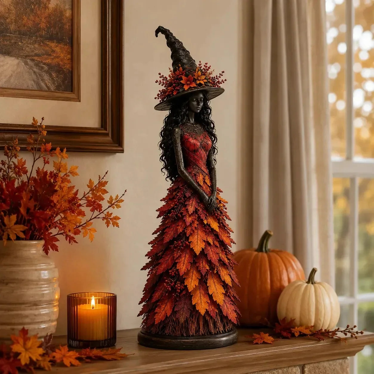 🧙♀️ Zaczarowana figurka jesiennej wiedźmy