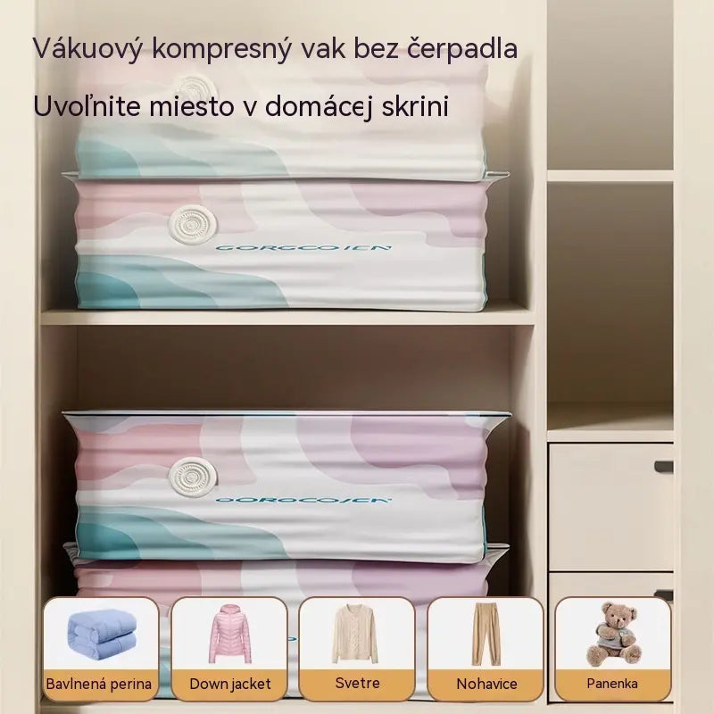 🧳 5 položiek len za 25 € 💨 Veľké stlačiteľné vákuové úložné vrecká: Nie je potrebné žiadne vzduchové čerpadlo, nepriepustné, ideálne na úsporu miesta v kufri a doma ✈️