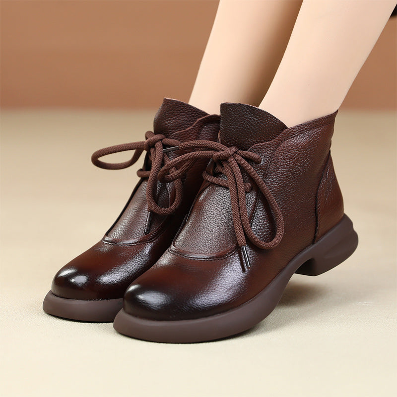 1 para 149 zł👢.💥【35-40】50% ZNIŻKI🔥Niskie botki Martin wykonane z prawdziwej skóry z ciepłą podszewką