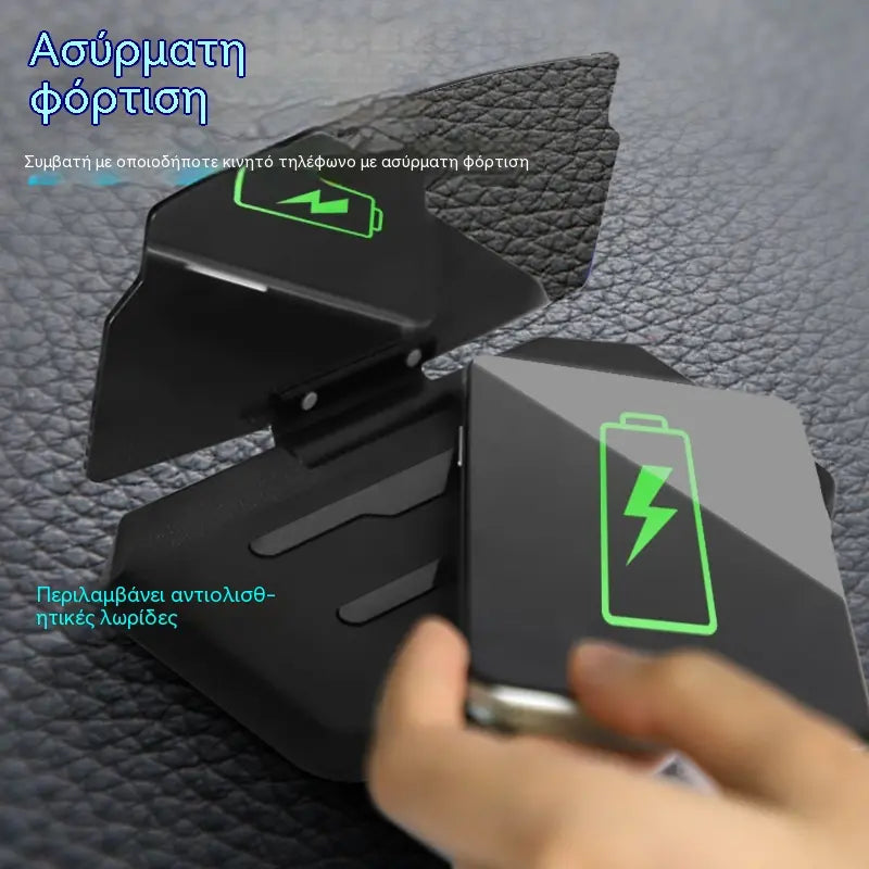 🚗HUD (Head-Up Display) – Εμφανίζει GPS, κλήσεις και ειδοποιήσεις στο παρμπρίζ (χωρίς να αγγίζετε το τηλέφωνό σας).💻