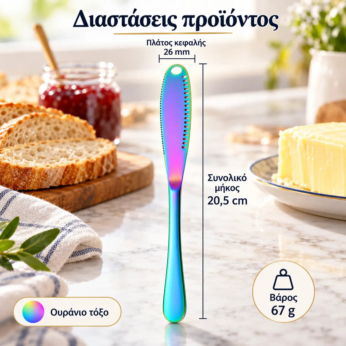 2 τεμάχιο 24 ευρώ🧈 Πολυλειτουργικό μαχαίρι βουτύρου από ανοξείδωτο ατσάλι