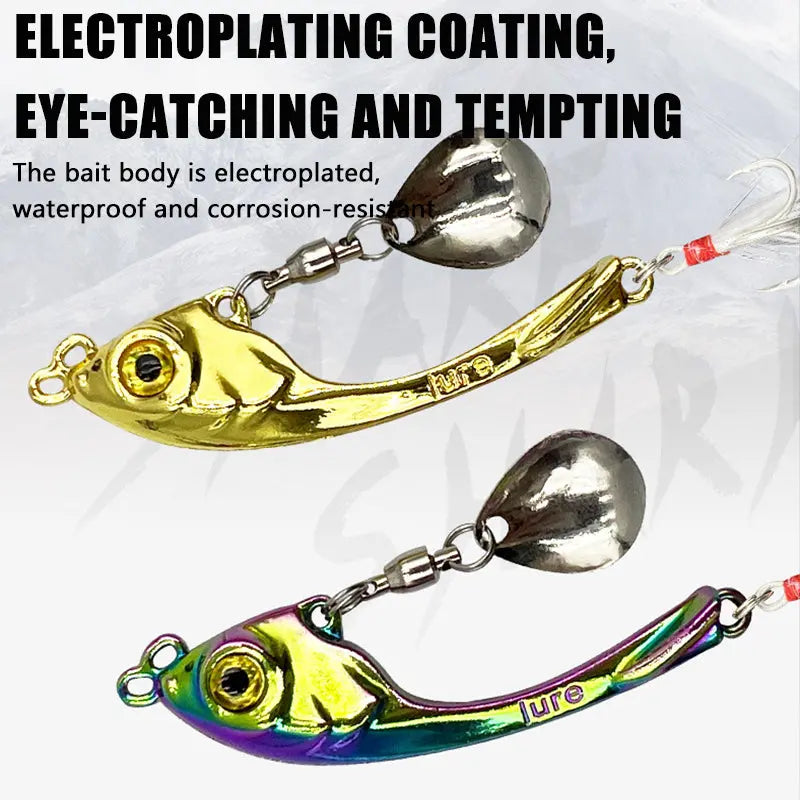 🐟🎣【5 sztuk】 Luya Kolorowa przynęta wędkarska o dalekim zasięgu, drżąca ze stopu cynku