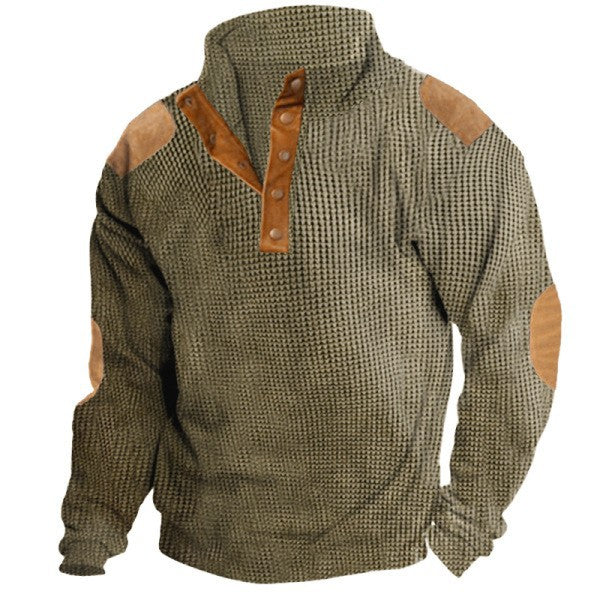 【S-3XL】Casualowa bluzka męska z długim rękawem