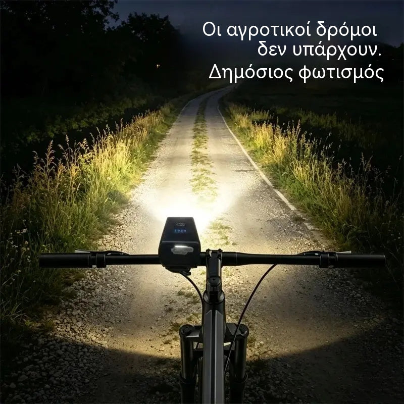 🚴 Φως ποδηλάτου LED υψηλής φωτεινότητας | Κιτ επαναφορτιζόμενης σύνδεσης USB εμπρός + πίσω