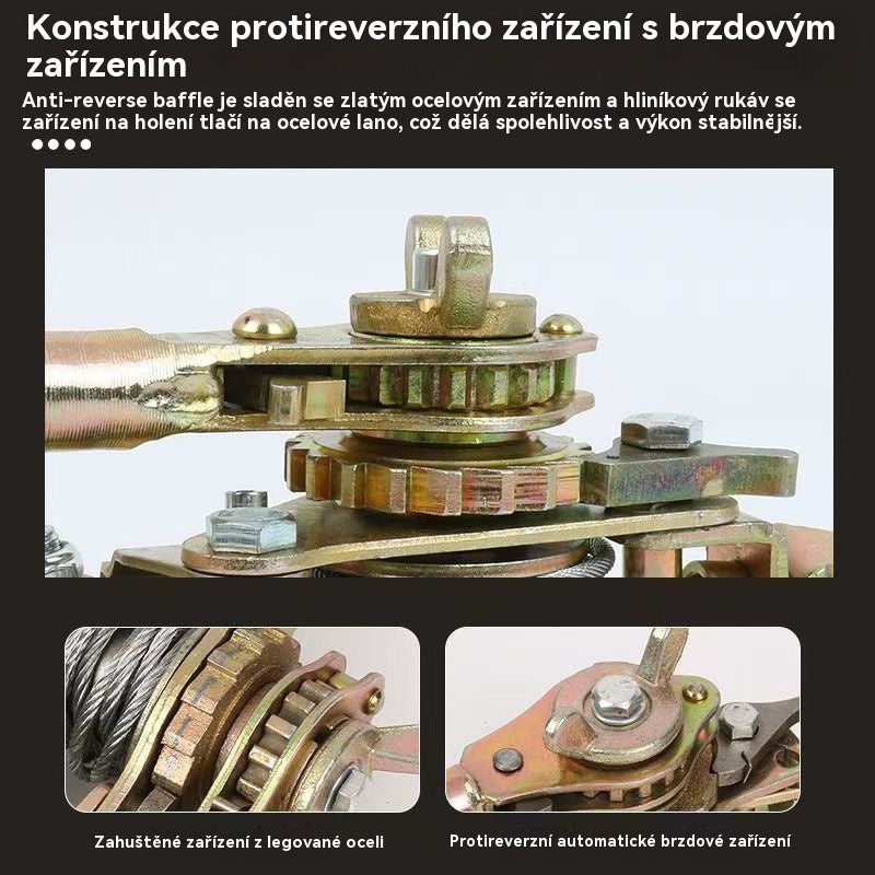 🧰 【30% OFF】2 tunový naviják s lanovým zdvihem a 2 háky