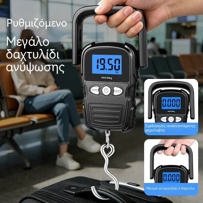 【ένα για 28 ευρώ】🔥 Μίνι φορητή ηλεκτρονική ζυγαριά χωρητικότητας 50 κιλών 😆