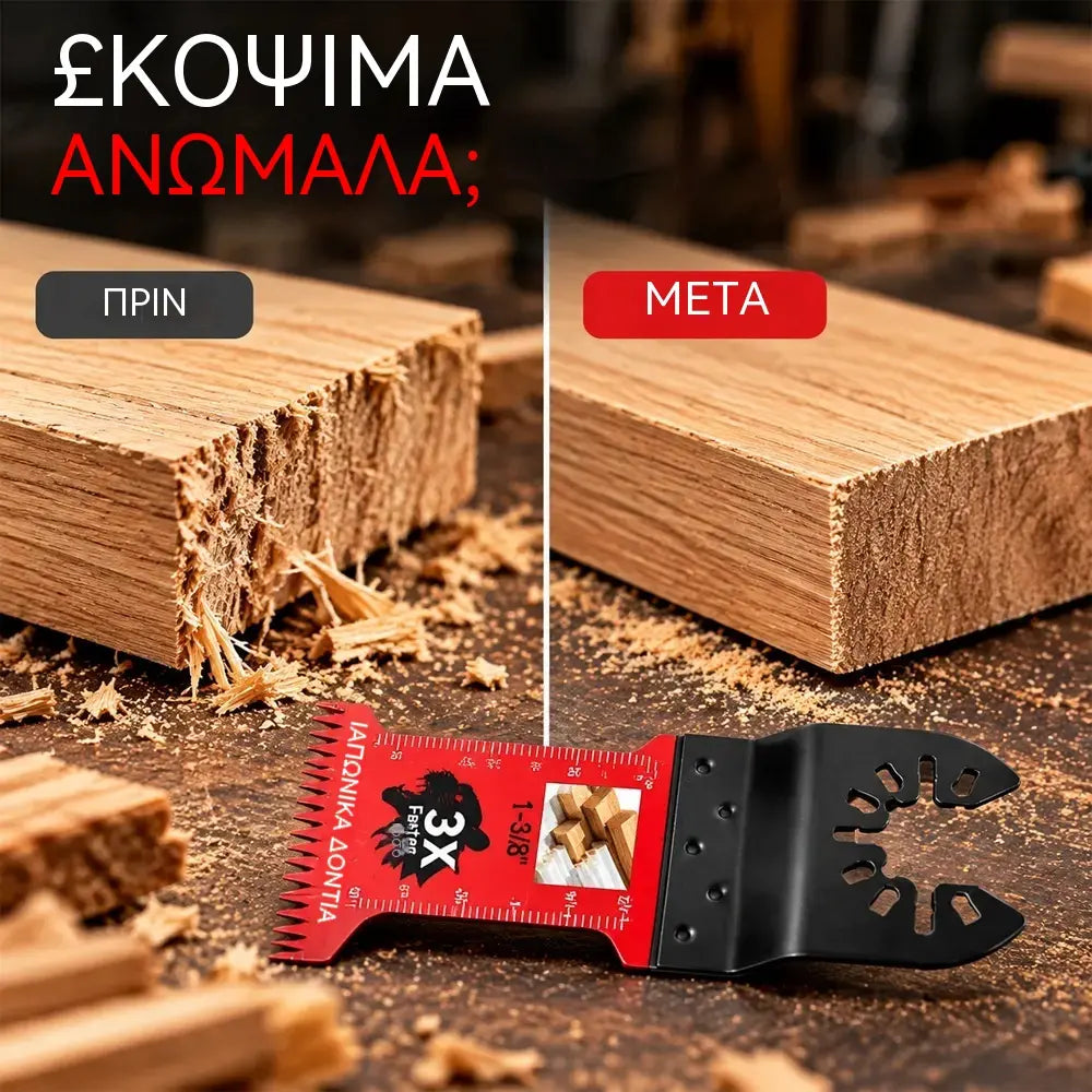 ⚡🛠️【Συσκευασία 6 τεμαχίων, 3 ίσες + 3 τύπου «φτερού»】Λάμες πριονιού ιαπωνικού τύπου για πολυεργαλεία – 3 φορές ταχύτερες και ακριβέστερες κοπές.