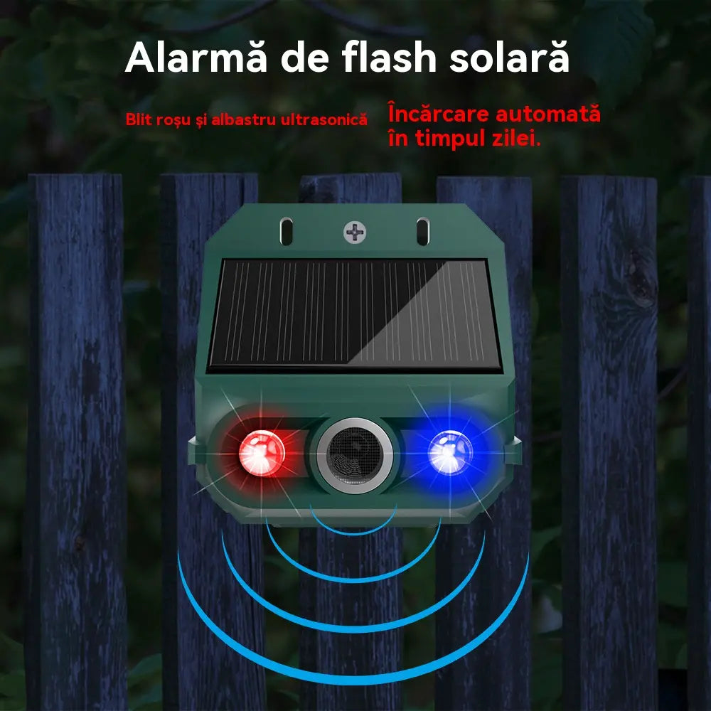 🔥Solarni ultrazvočni odganjalec ptic za zunanji odganjalec ptic z utripajočo infrardečo svetlobo ter rdečo in modro LED