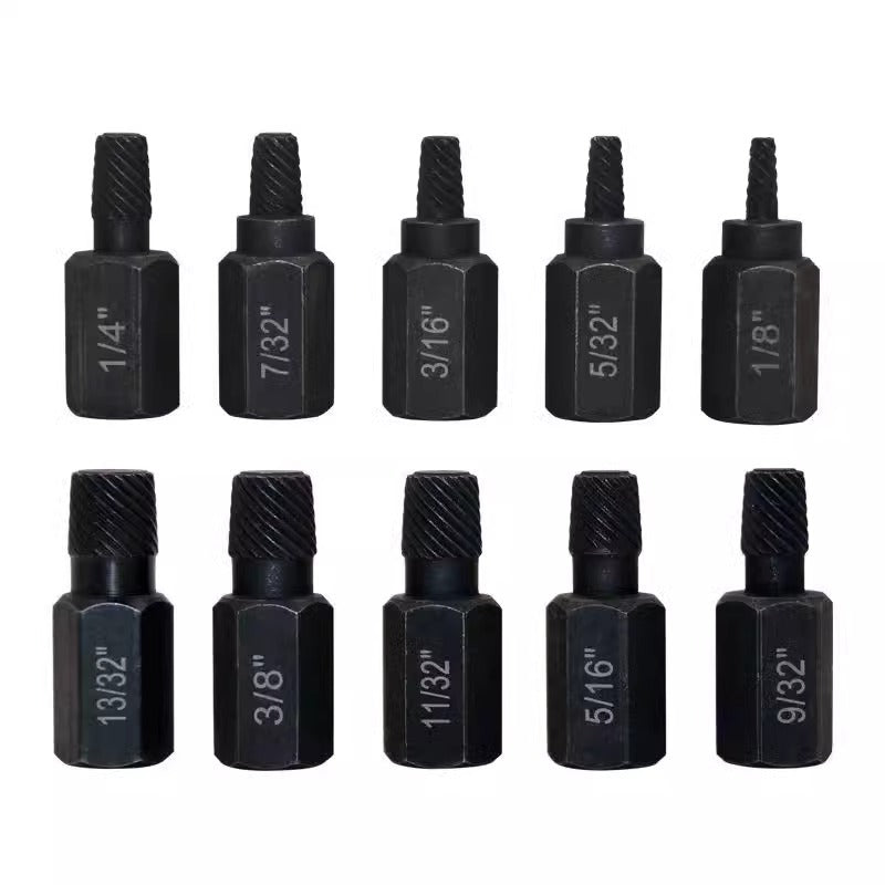 💥【1 σετ 10 τεμαχίων 29€】👍Συσκευασία με 10 τρυπάνια από κράμα χάλυβα για εξαγωγή σπασμένων βιδών