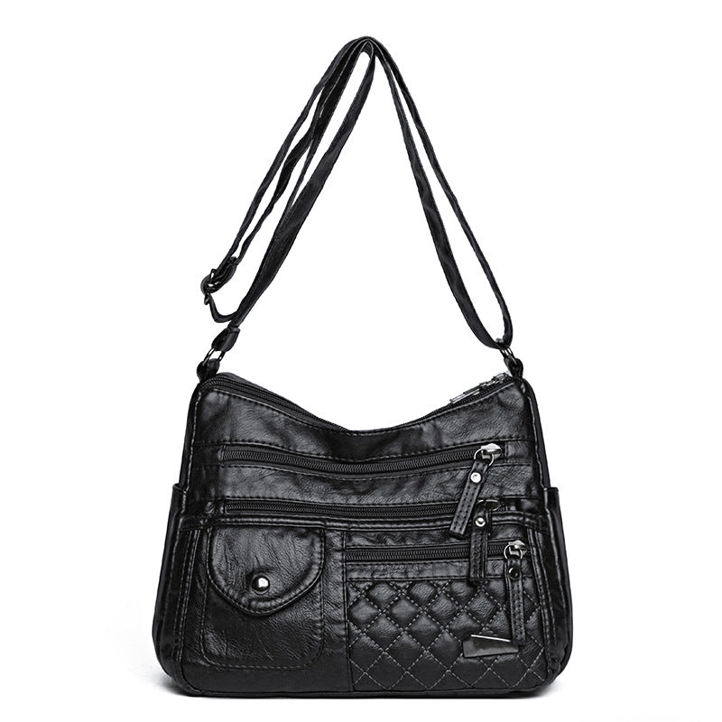 🔥【Venta de verano】Bolso de piel suave de gran capacidad y varias capas para mujerCasual y a la moda, resistente al desgaste y a los arañazos