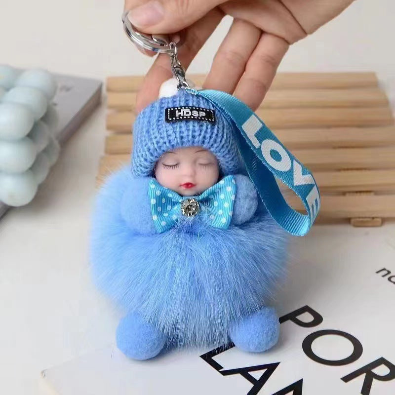 😴🧸🚗Kup 1, a 1 dostaniesz gratis, 99 zł🔥Wisiorek do samochodu w kształcie śpiącej lalki, pluszowy brelok z postacią z kreskówki.