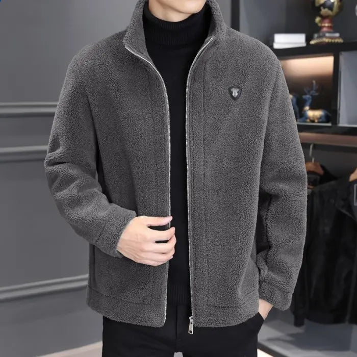 🔥🔥😍30% zniżki!🔥【M-4XL】🐏Nowa zimowa kurtka z jagnięcej skóry męska Gruby, ciepły, swobodny płaszcz męski