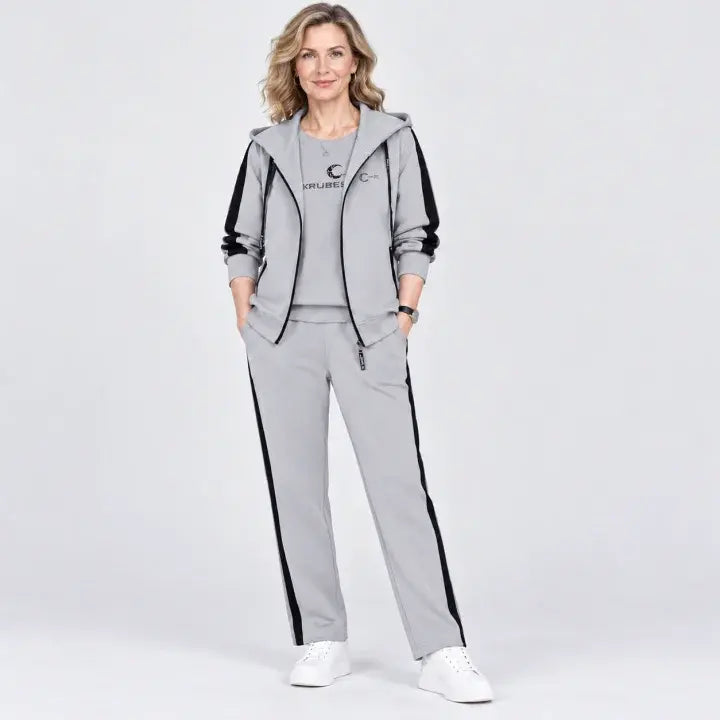 【M-4XL】Γυναικείο Σετ 3 Τεμαχίων 2026 – Φθινοπωρινό/Χειμερινό Σύνολο με Κουκούλα, Άνετη Γραμμή, Αθλητικό Στυλ, Μεγάλα Μεγέθη, Σχεδιασμένο για Μαμάδες