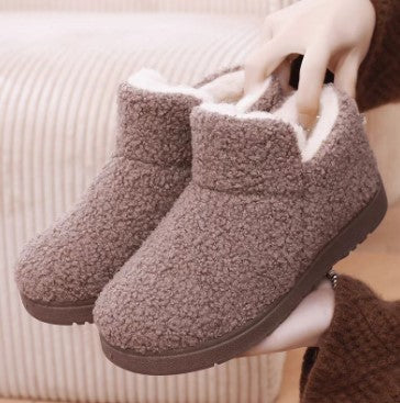 🔥🛒【35-41】 Płaskie, ciepłe śniegowce wyściełane wełną i aksamitem – antypoślizgowe, przytulne i wygodne – idealne na zimę!
