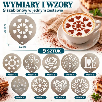 9 sztuka 89zł☕ Forma do kawy latte art ze stali nierdzewnej