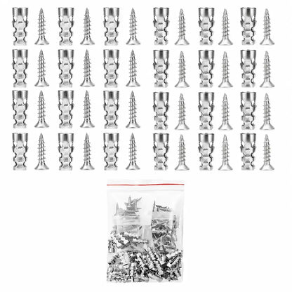 🛠️【100 ζεύγη】🔩 Κιτ αγκύρωσης γυψοσανίδας με αυτοδιάτρηση και βίδες 🧱 – Εύκολα στην εγκατάσταση αξεσουάρ τοποθέτησης σε τοίχο