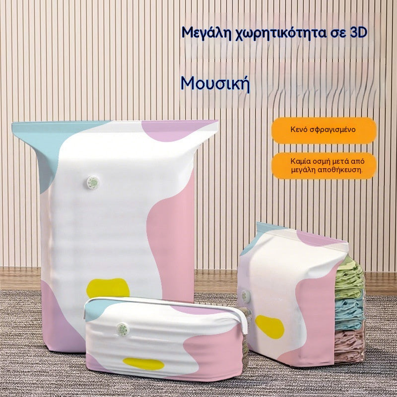 🧳【Σετ 5 τεμαχίων】💨 Μεγάλη, συμπιέσιμη τσάντα αποθήκευσης κενού αέρος: δεν απαιτείται αντλία, στεγανή και ιδανική για εξοικονόμηση χώρου στις βαλίτσες και στο σπίτι ✈️