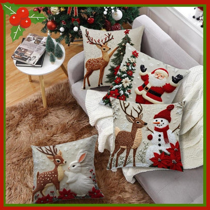 🔥【Set od 4 komada】🎅Božićna ponuda 50% POPUSTA🎄Kvalitetna božićna jastučnica - svečani i udoban dizajn za vaš dom | Idealno za poklone i zimsku dekoraciju