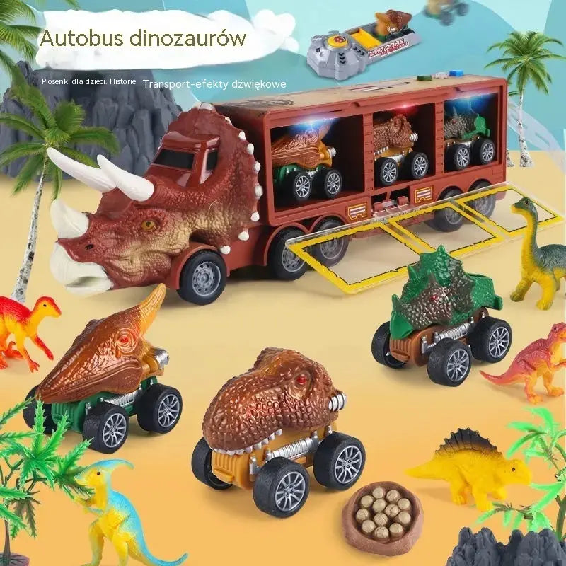 🦖🚛 Ciężarówka-dinozaur, która przechowuje, startuje i bawi! 🎵✨