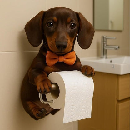 🐕 Lindo soporte de papel higiénico con forma de cachorro: ¡práctico y decorativo!