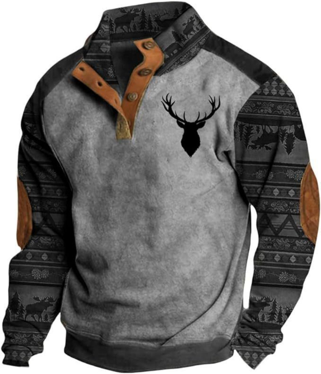 💥🔥【S-5XL】Podzimní a zimní pánská mikina s 3D potiskem a vysokým límcem ve stylu amerického streetwearu