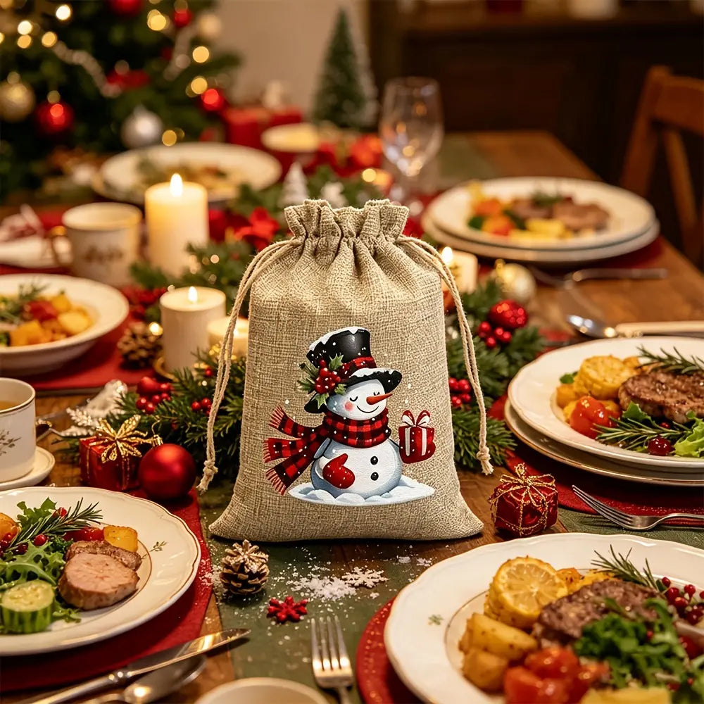 🎅 ΠΕΡΙΟΡΙΣΜΕΝΗ ΔΙΑΡΚΕΙΑ ΕΚΠΤΩΣΗΣ 60%! 🎄 Χριστουγεννιάτικες τσάντες δώρων με κορδόνι – Santa & Rei