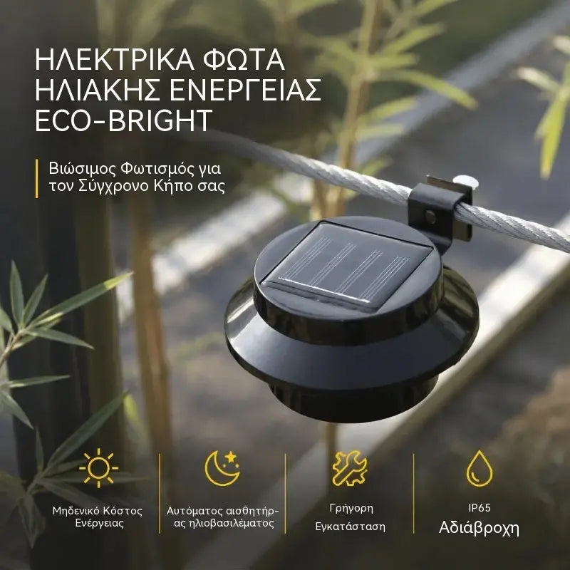 ☀️ Ηλιακό φωτιστικό τοίχου LED με υδρορροή | Διακόσμηση εξωτερικού χώρου