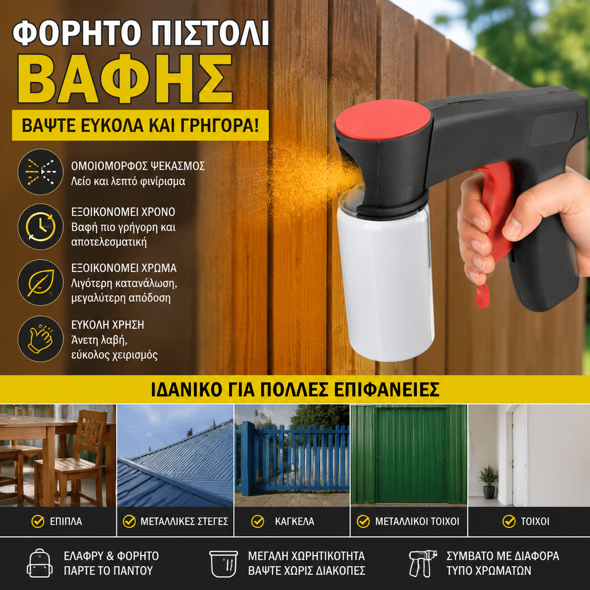 💨Αγοράστε 1 και πάρτε 1 δωρεάν🔥 Πιστόλι ψεκασμού χειρός με βοηθητική λαβή