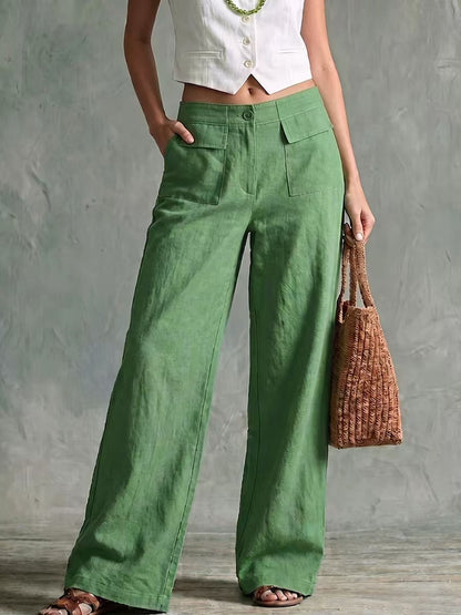 【S-3XL】Luźne spodnie damskie z bawełny i lnu, casualowe👖✨