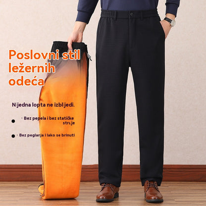 🔥【XL-7XL】Pantalones casuales cálidos de invierno con forro polar