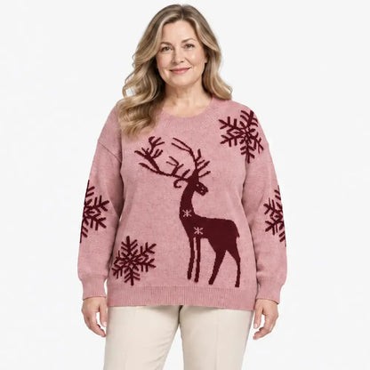 【XS-3XL/6 kolory】2026 Jesień/Zima Nowy styl Deer Jacquard Crew Neck Okrycie wierzchnie sweter