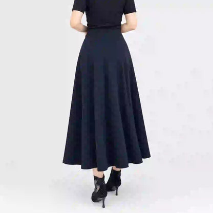 👗🎀【S-4XL】Μίντι φούστα ψηλόμεση με ασύμμετρη μέση και δύο κουμπιά
