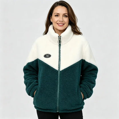 🔥🐏【M-4XL】Bawełniana kurtka zimowa, gruba podszewka z owczego futra, ciepły płaszcz