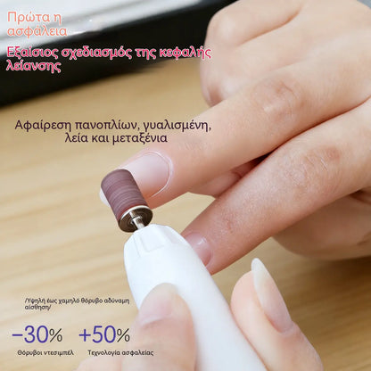 Φορητό ηλεκτρικό σετ εργαλείων νυχιών για λίμα νυχιών, λάμπα νυχιών 2 σε 1