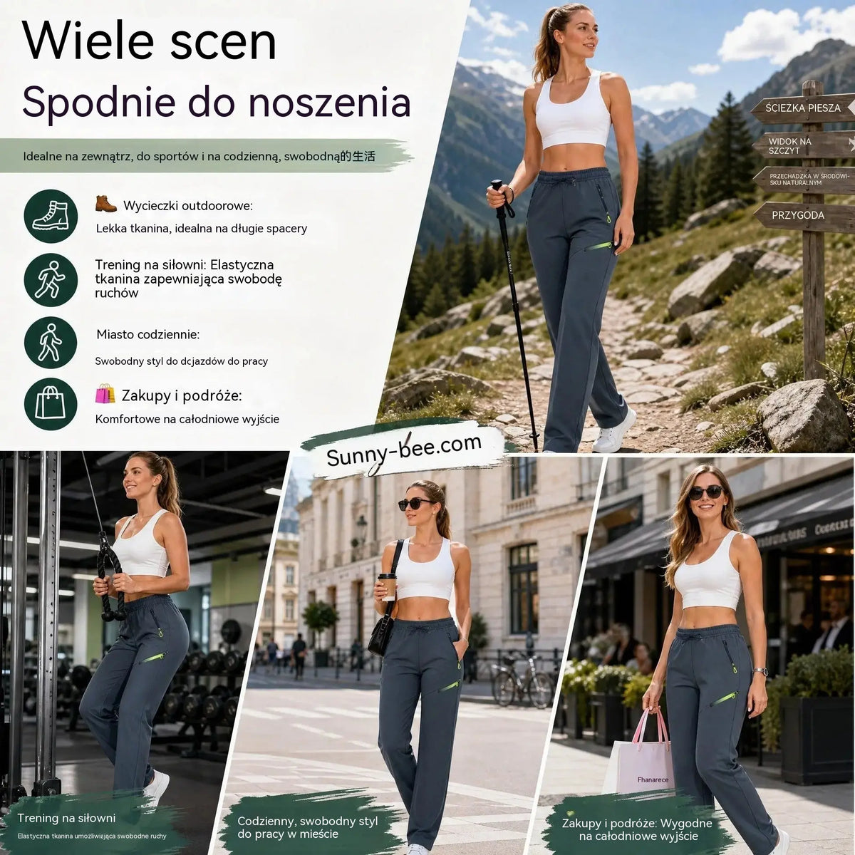 ⏳ Oferta ograniczona czasowo 🔥 Damskie spodnie cargo o prostym kroju — Elastyczny pas; idealne do pracy, w podróż i na co dzień 👖✨